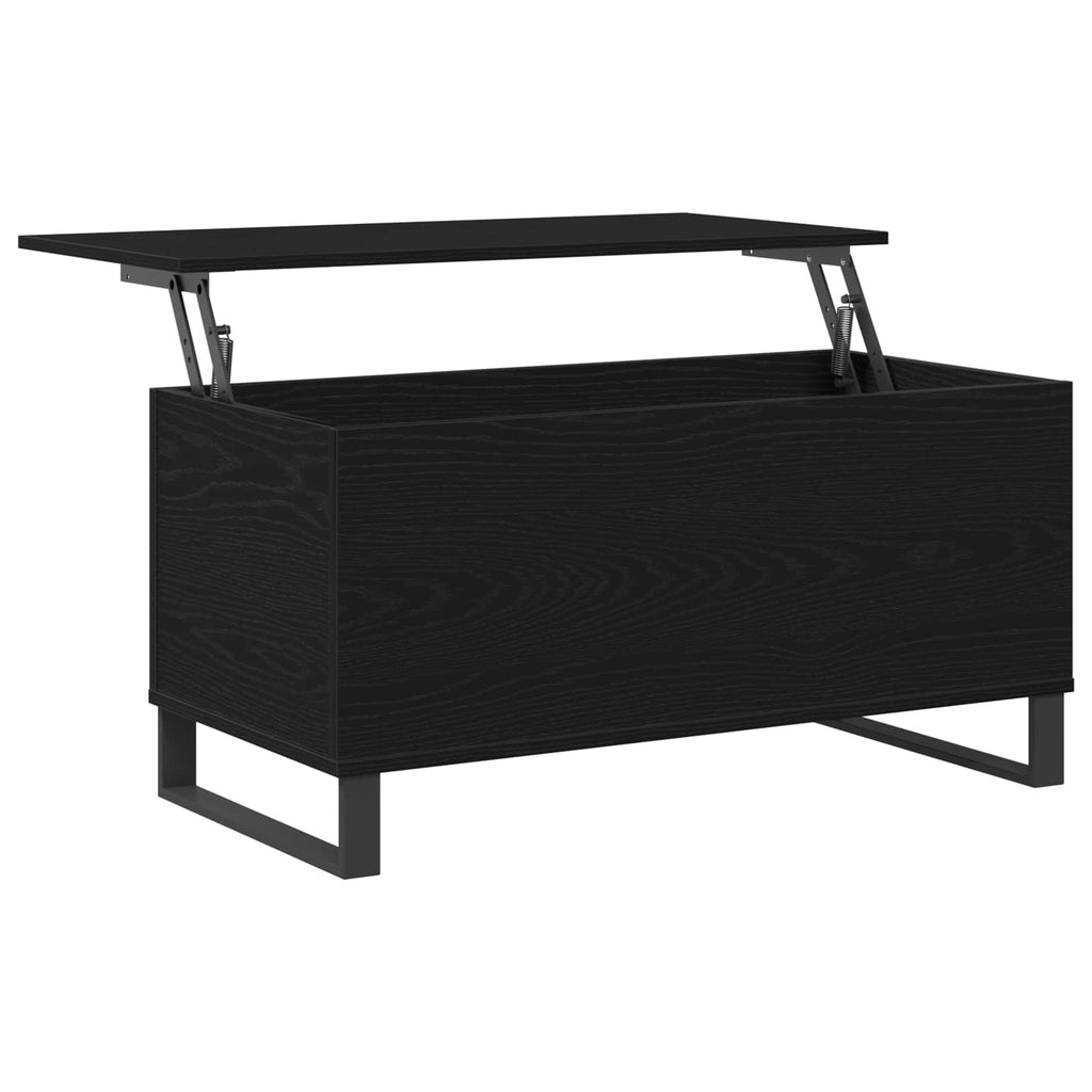 Mesa de Café Roble Negro 90 x 44,5 x 45 cm Madera de ingeniería