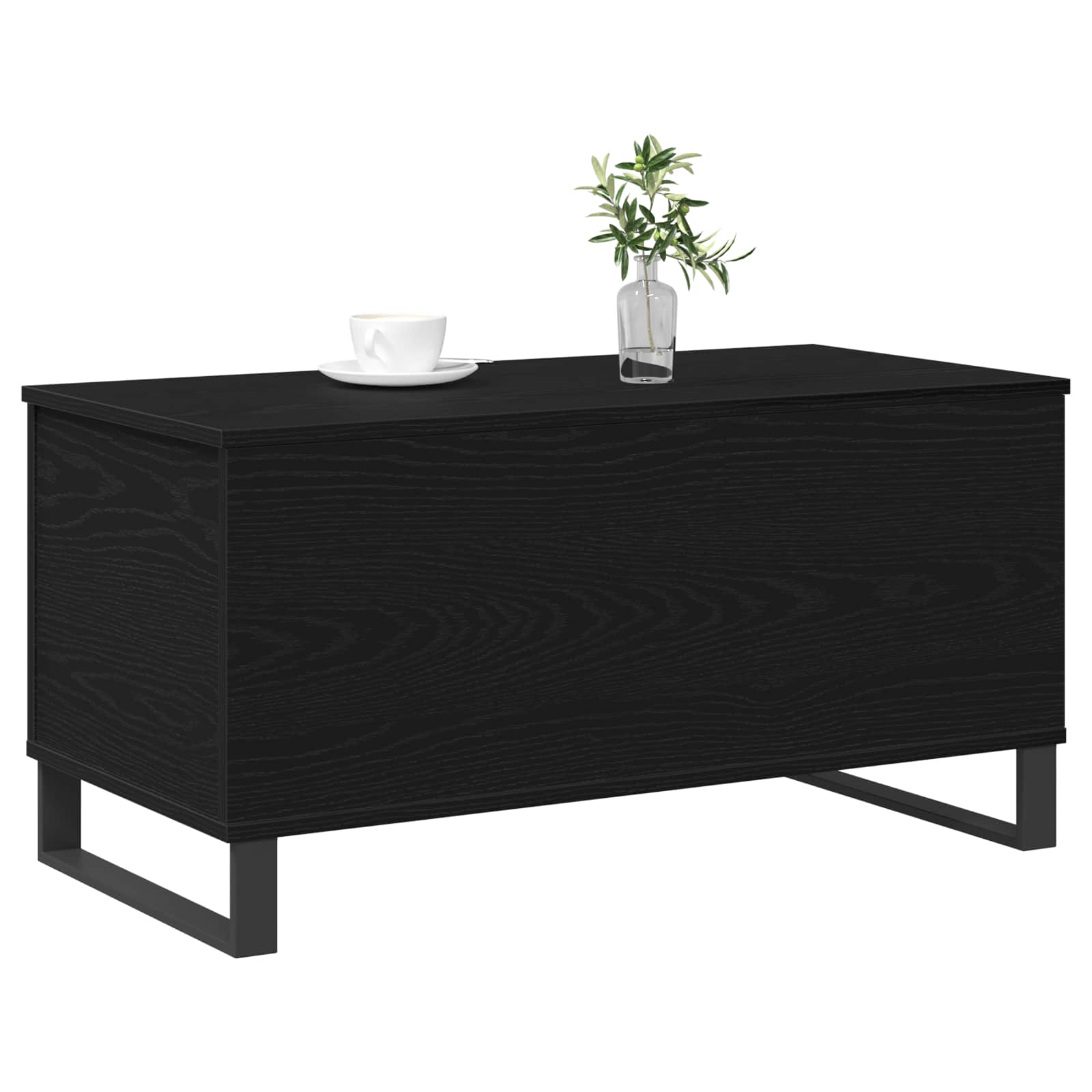 Mesa de Café Roble Negro 90 x 44,5 x 45 cm Madera de ingeniería