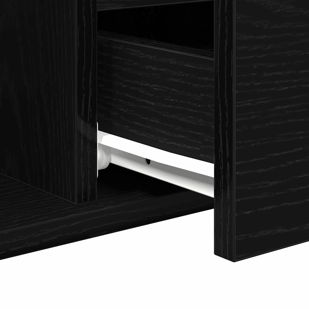 Mesa de Café Roble Negro 90 x 49 x 45 cm Madera de ingeniería
