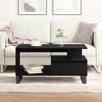 Mesa de Café Roble Negro 90 x 49 x 45 cm Madera de ingeniería