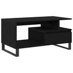 Mesa de Café Roble Negro 90 x 49 x 45 cm Madera de ingeniería