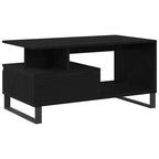 Mesa de Café Roble Negro 90 x 49 x 45 cm Madera de ingeniería