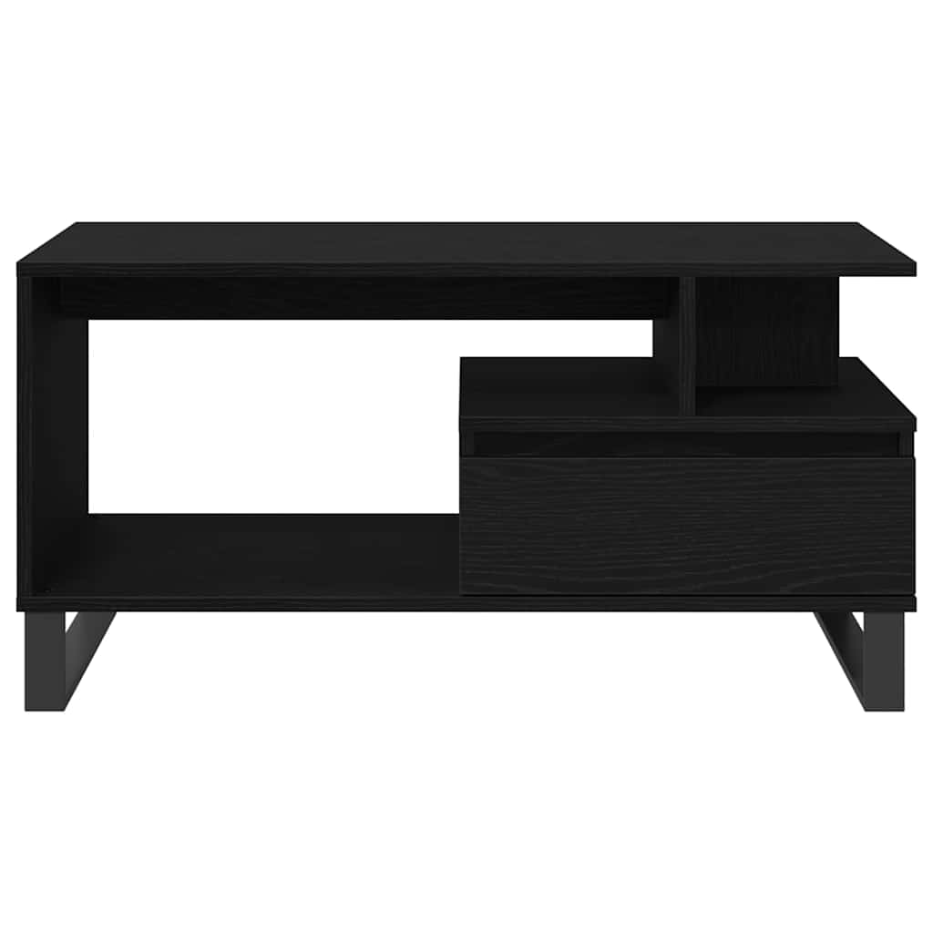 Mesa de Café Roble Negro 90 x 49 x 45 cm Madera de ingeniería