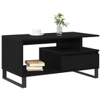 Mesa de Café Roble Negro 90 x 49 x 45 cm Madera de ingeniería