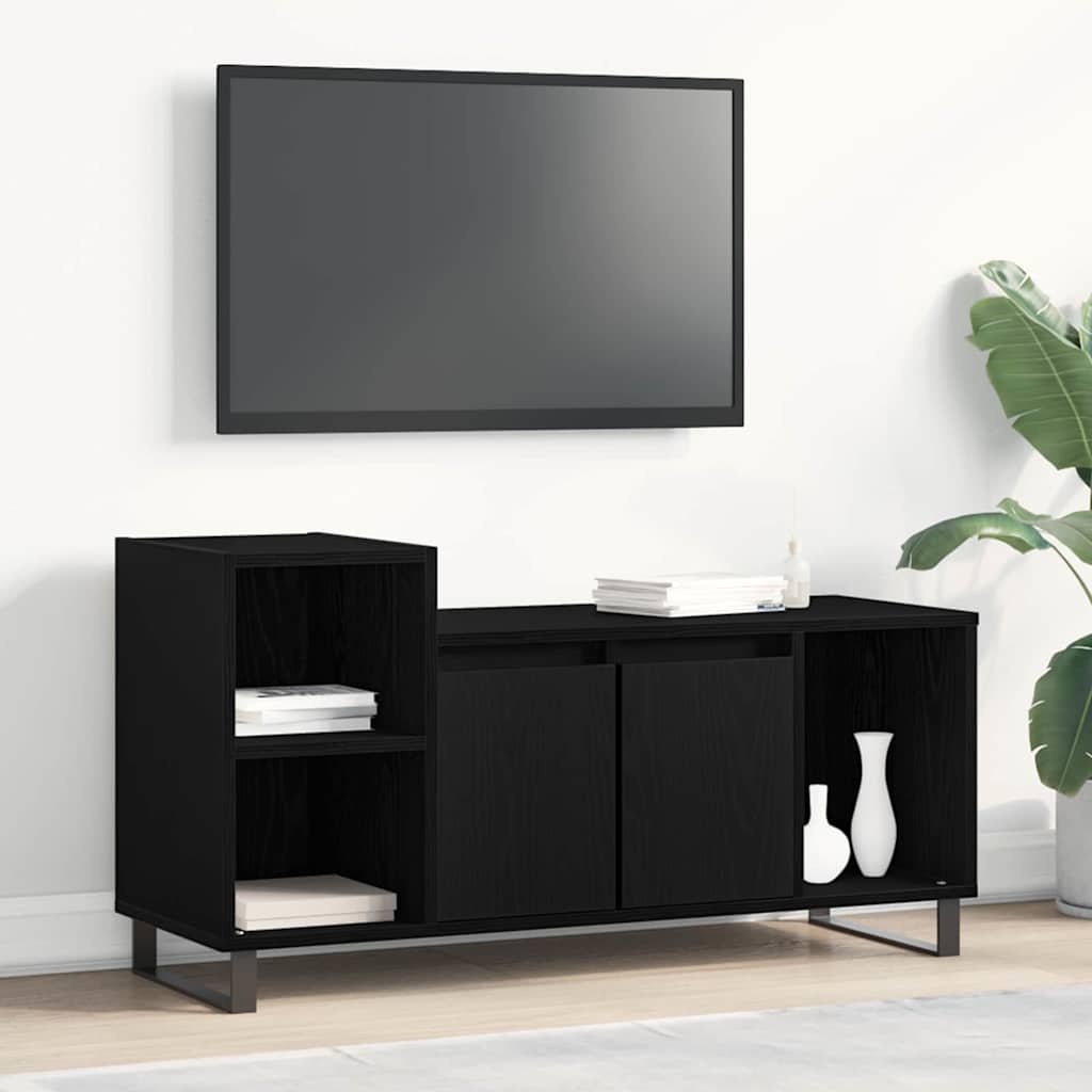 Conjunto de mueble de TV Roble Negro 100 x 35 x 55 cm