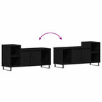 Conjunto de mueble de TV Roble Negro 100 x 35 x 55 cm