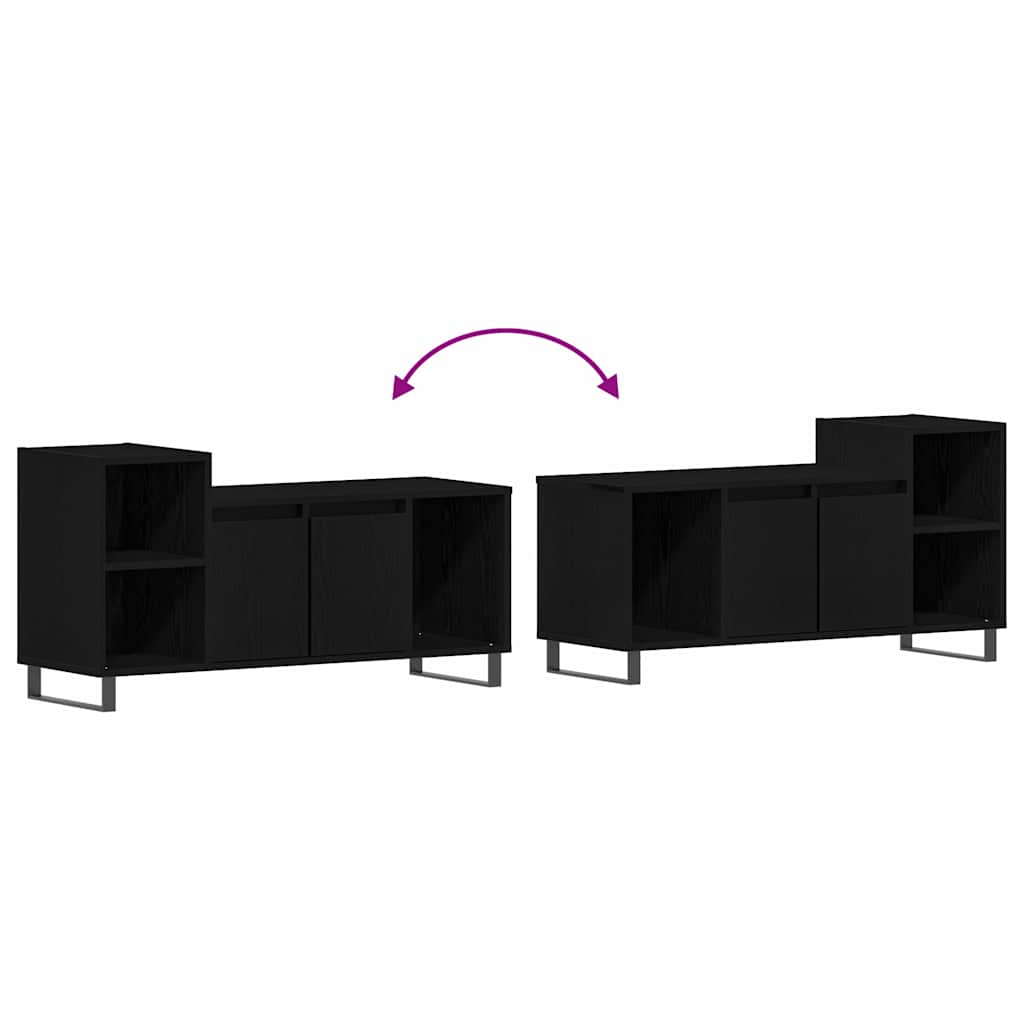 Conjunto de mueble de TV Roble Negro 100 x 35 x 55 cm