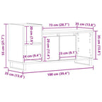 Conjunto de mueble de TV Roble Negro 100 x 35 x 55 cm