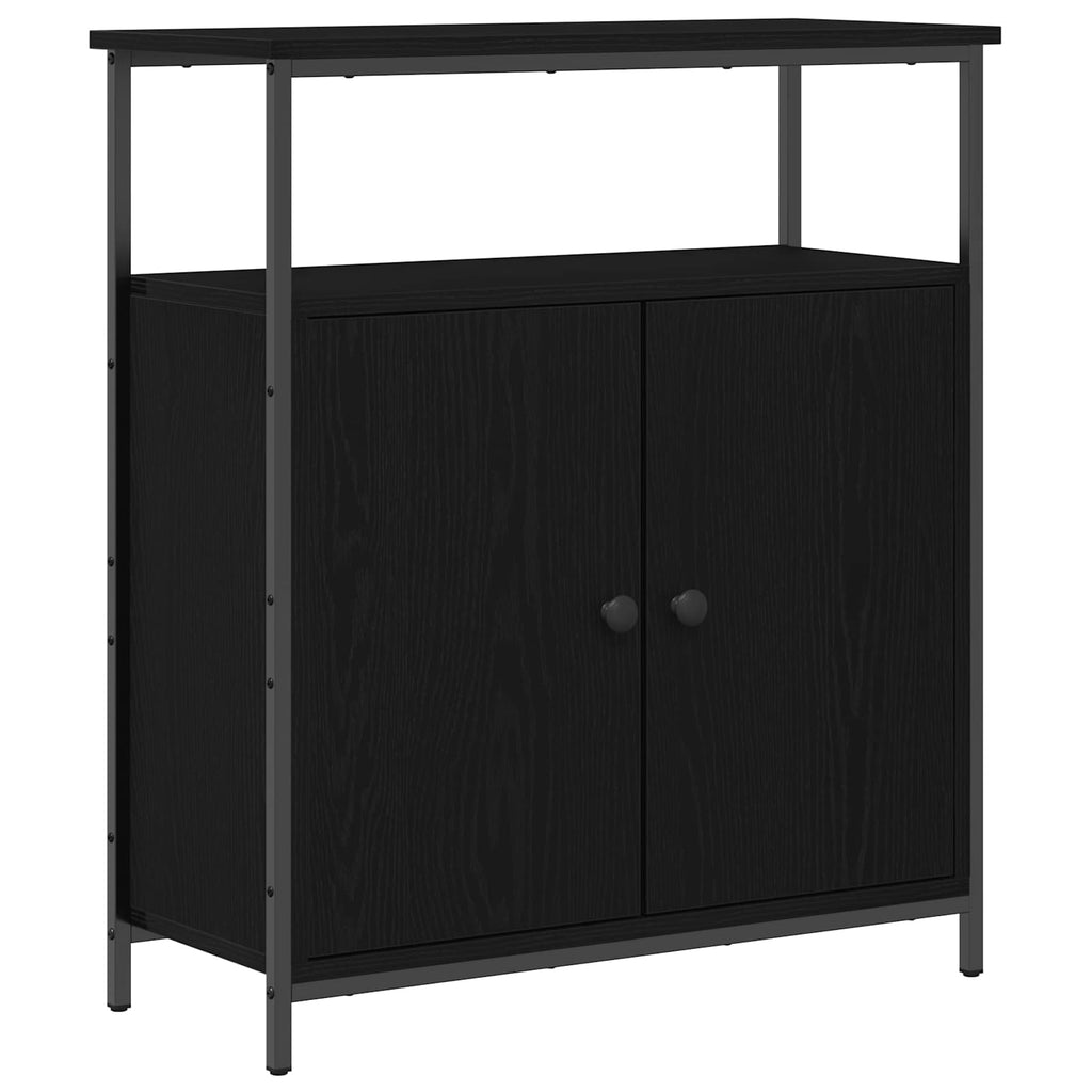Aparador Roble Negro 70 x 30 x 80 cm Madera de ingeniería