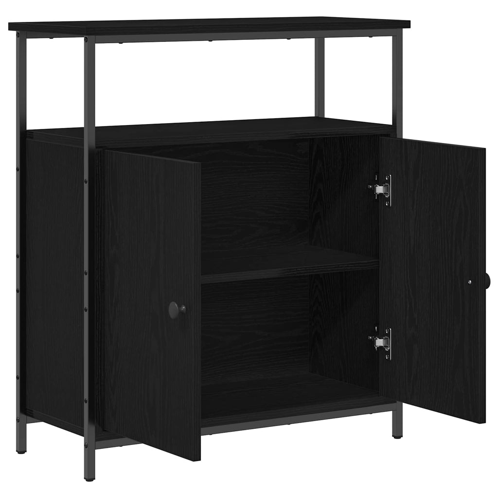 Aparador Roble Negro 70 x 30 x 80 cm Madera de ingeniería