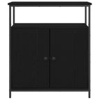 Aparador Roble Negro 70 x 30 x 80 cm Madera de ingeniería