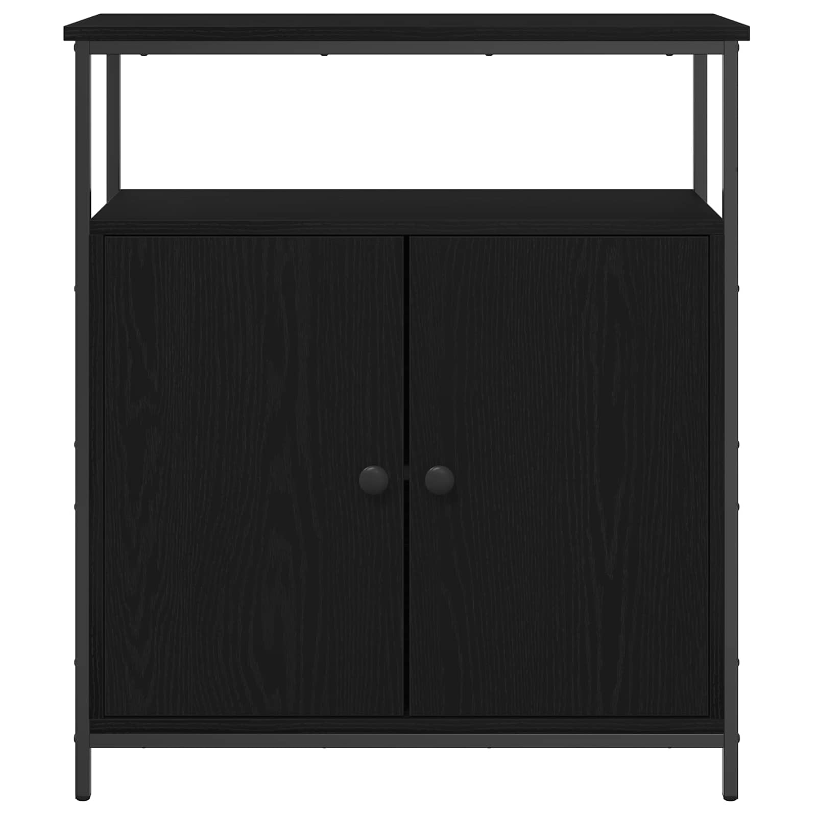 Aparador Roble Negro 70 x 30 x 80 cm Madera de ingeniería