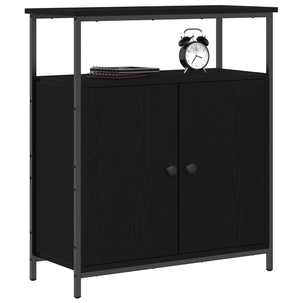 Aparador Roble Negro 70 x 30 x 80 cm Madera de ingeniería