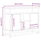 Aparador Madera vieja 100 x 35 x 80 cm Madera de ingeniería