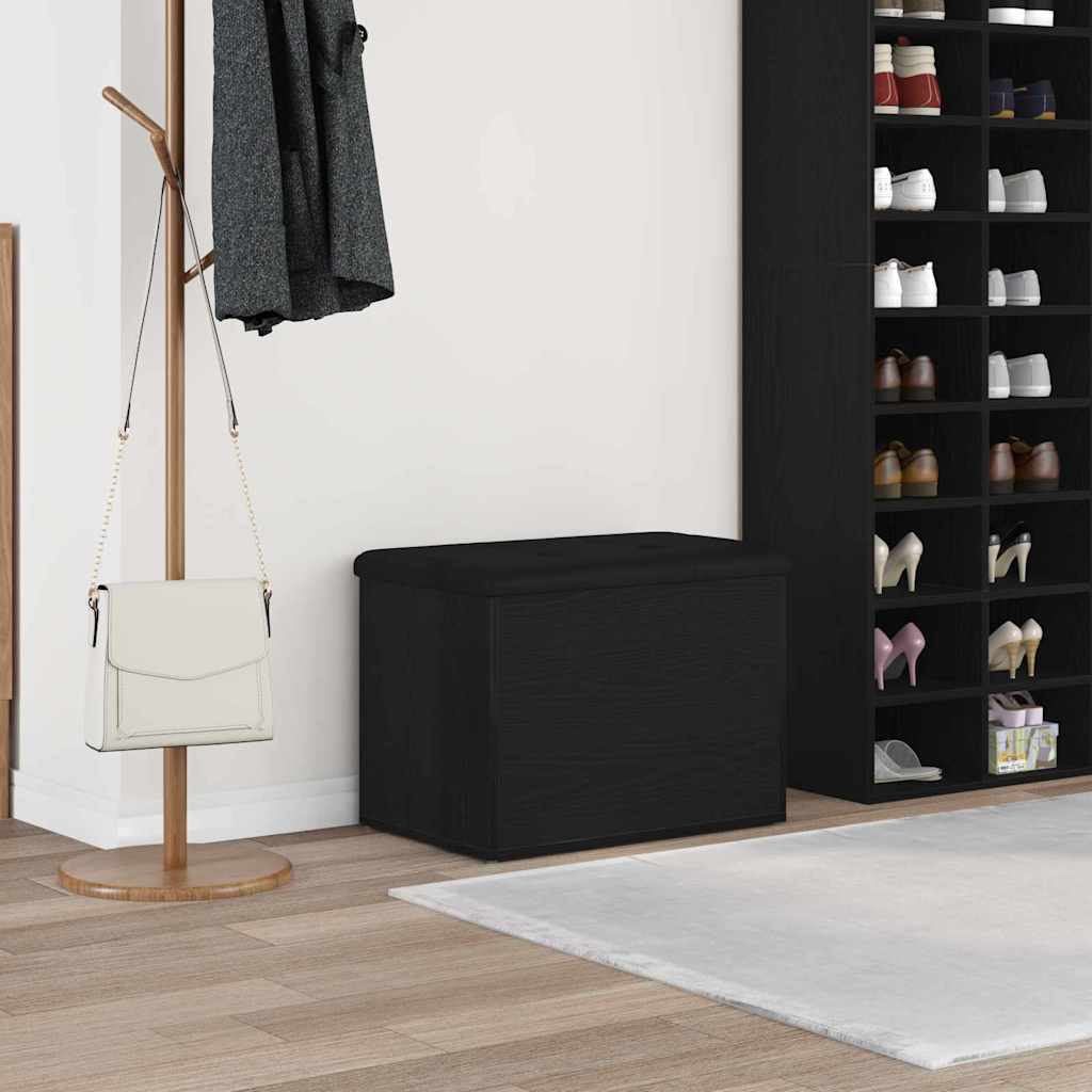 Banco de almacenamiento Roble negro 102 x 42 x 45 cm