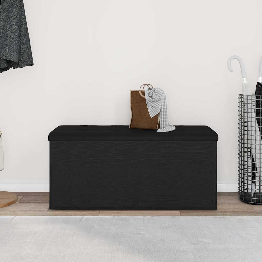 Banco de almacenamiento Roble negro 102 x 42 x 45 cm
