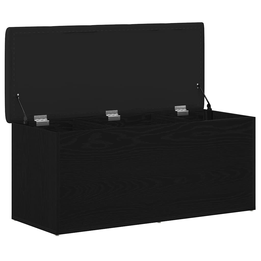 Banco de almacenamiento Roble negro 102 x 42 x 45 cm
