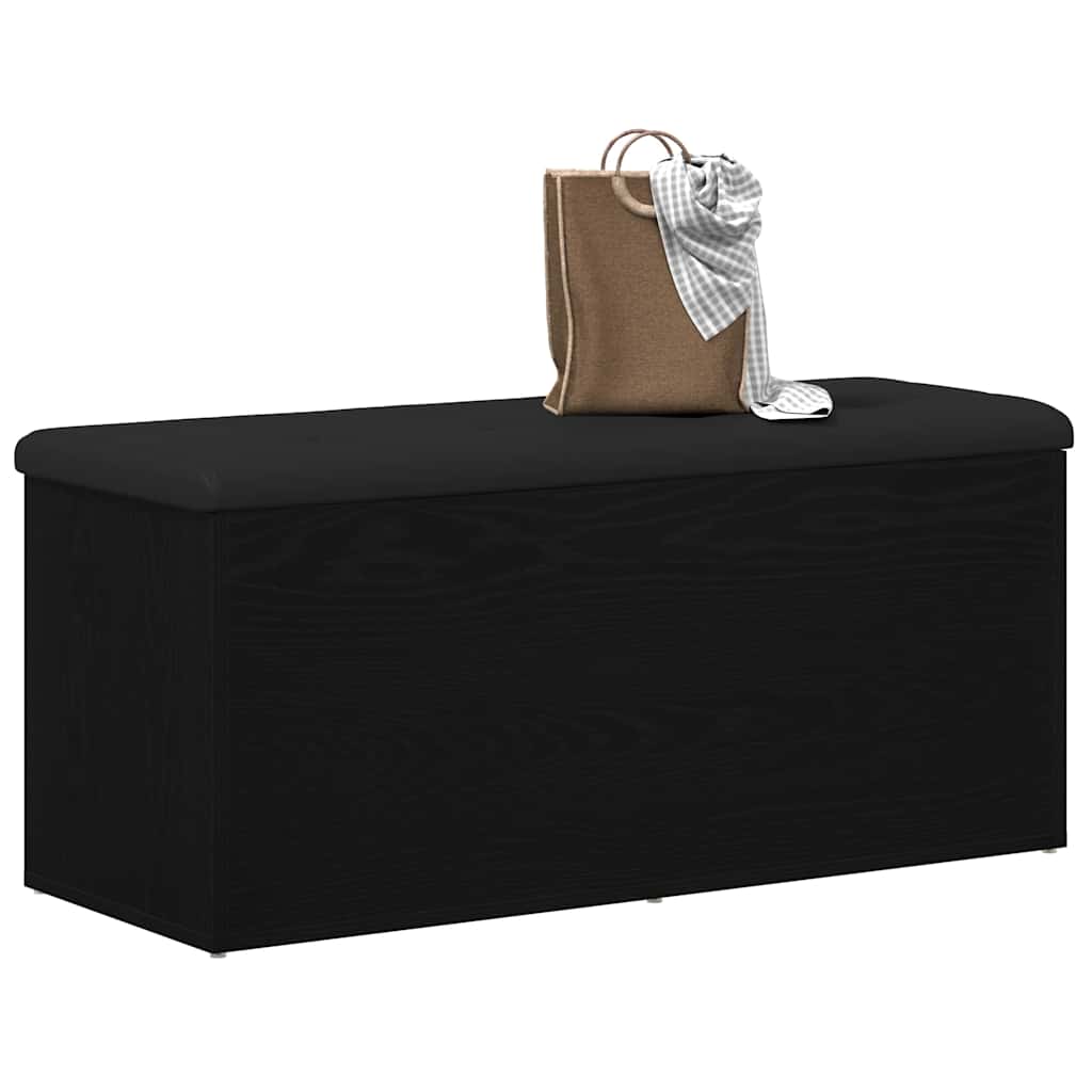 Banco de almacenamiento Roble negro 102 x 42 x 45 cm
