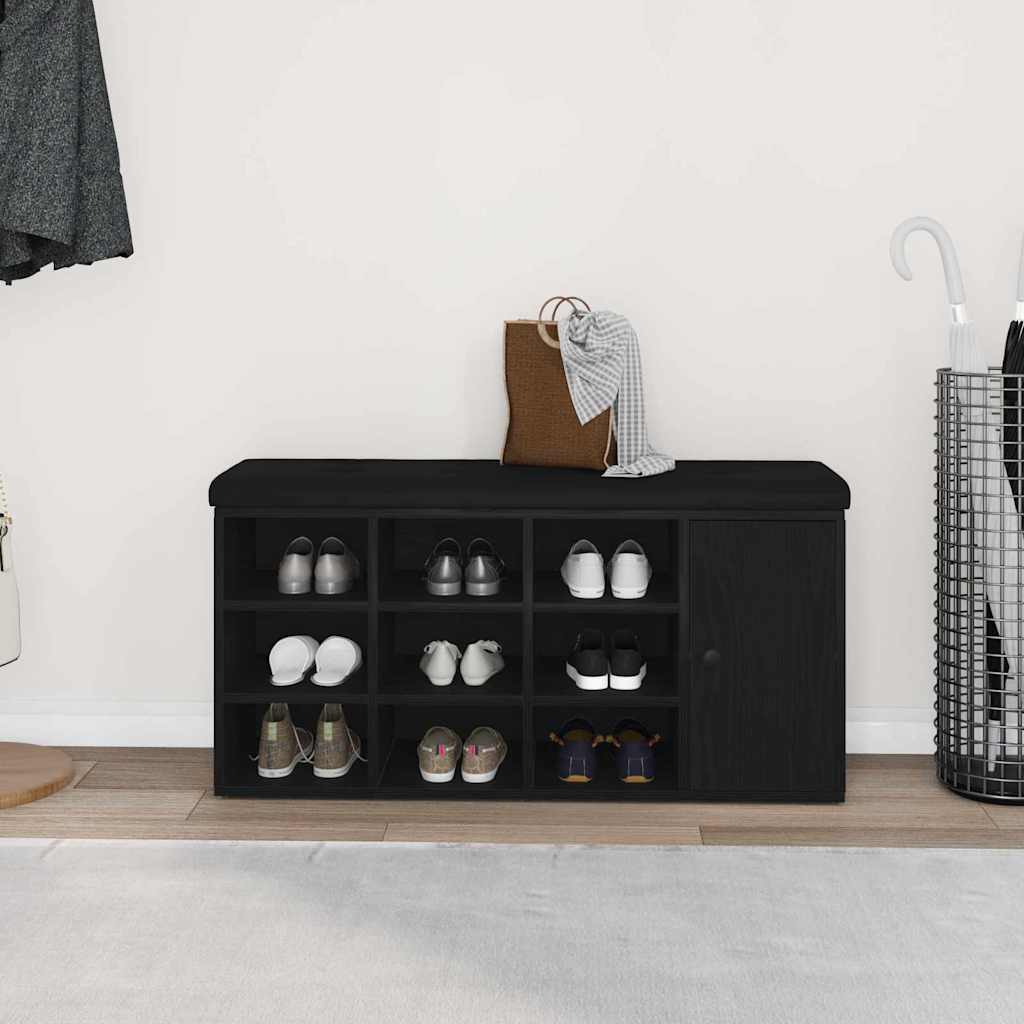 Banco de almacenamiento Roble Negro 102 x 32 x 50 cm