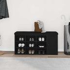 Banco de almacenamiento Roble Negro 102 x 32 x 50 cm
