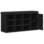 Banco de almacenamiento Roble Negro 102 x 32 x 50 cm