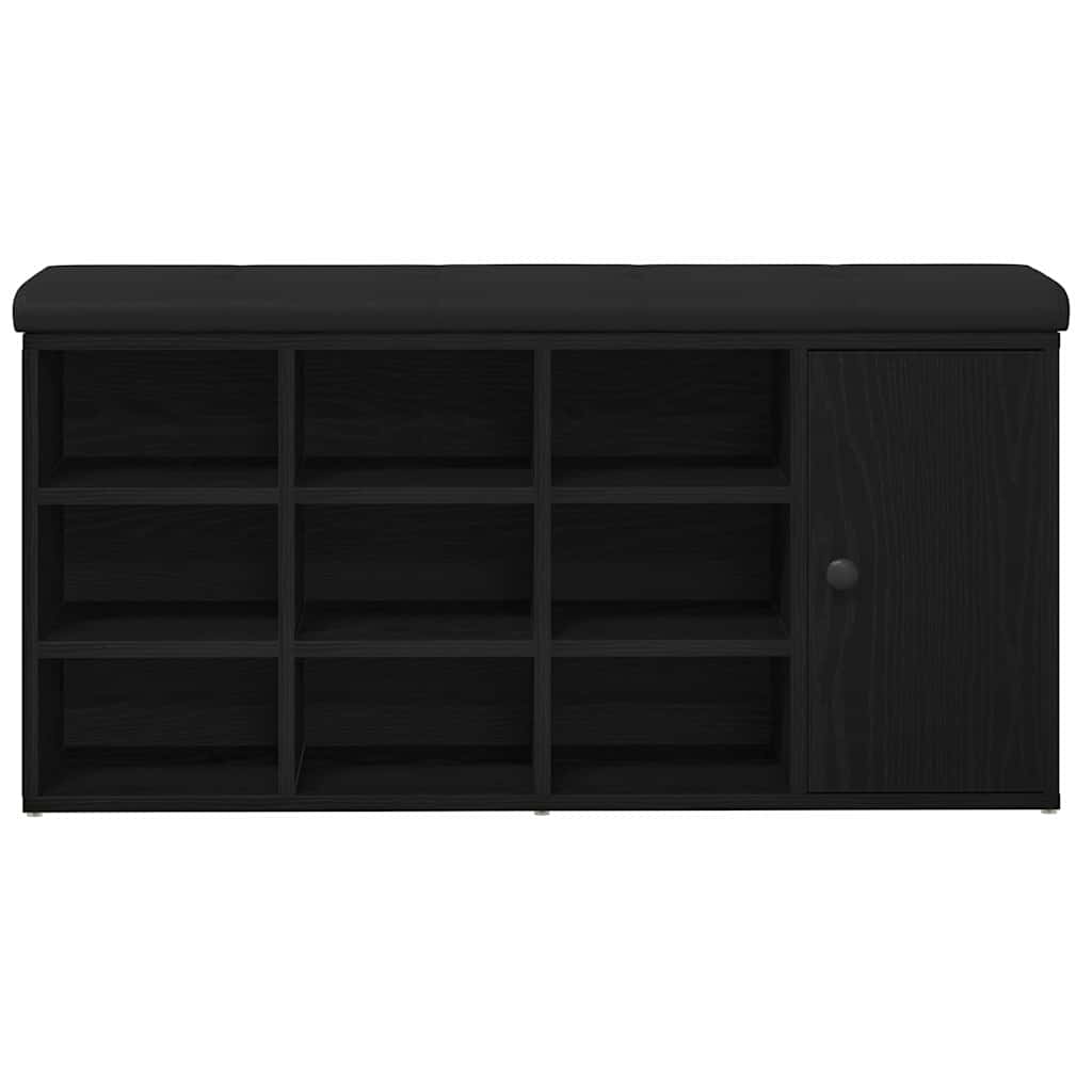 Banco de almacenamiento Roble Negro 102 x 32 x 50 cm