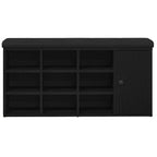 Banco de almacenamiento Roble Negro 102 x 32 x 50 cm