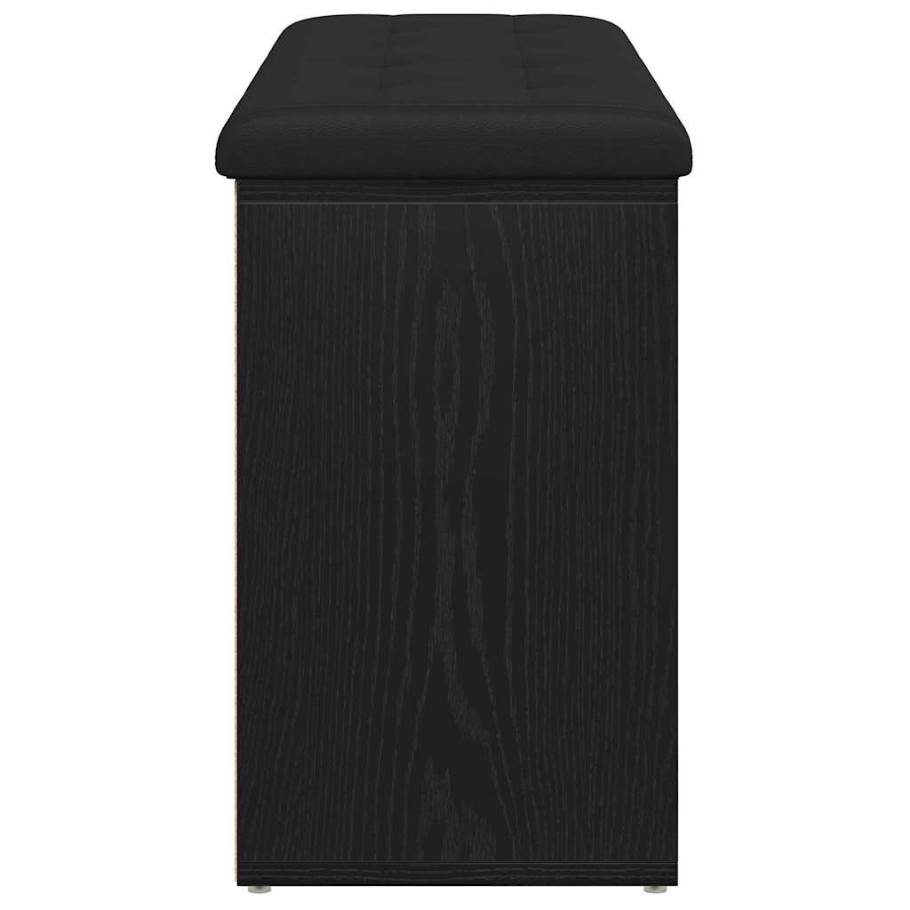Banco de almacenamiento Roble Negro 102 x 32 x 50 cm