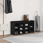 Banco para sapatos com prateleira Carvalho Preto 102 x 32 x 50 cm