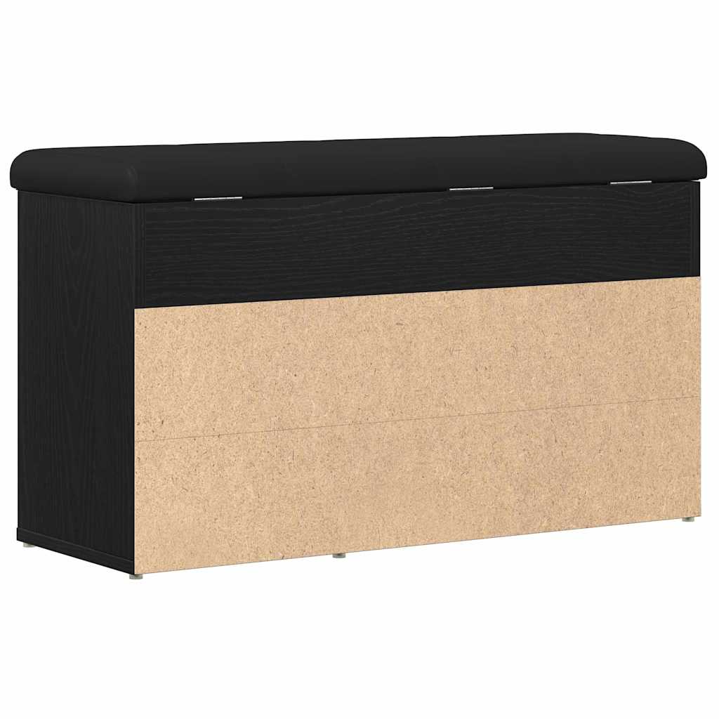 Banco para zapatos Negro 80 x 30 x 45 cm Madera contrachapada