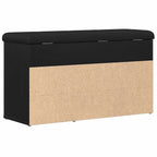 Banco para zapatos Negro 80 x 30 x 45 cm Madera contrachapada