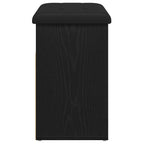 Banco de almacenamiento con estante Roble Negro 62 x 32 x 50 cm