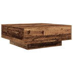 Mesa de Café Madera Antigua y Azul 80 x 80 x 31 cm