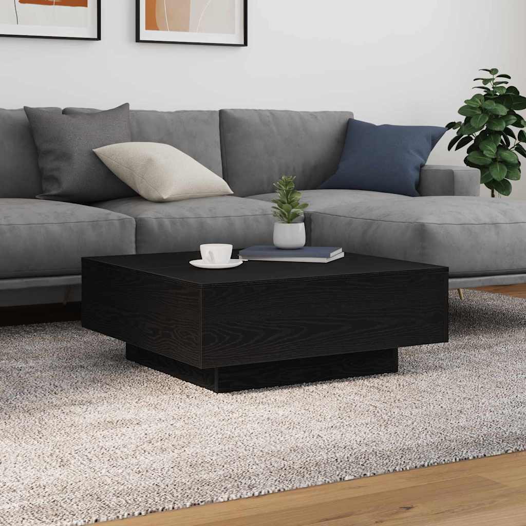 Antique Blue Wood Coffee Table 80 x 80 x 31 cm