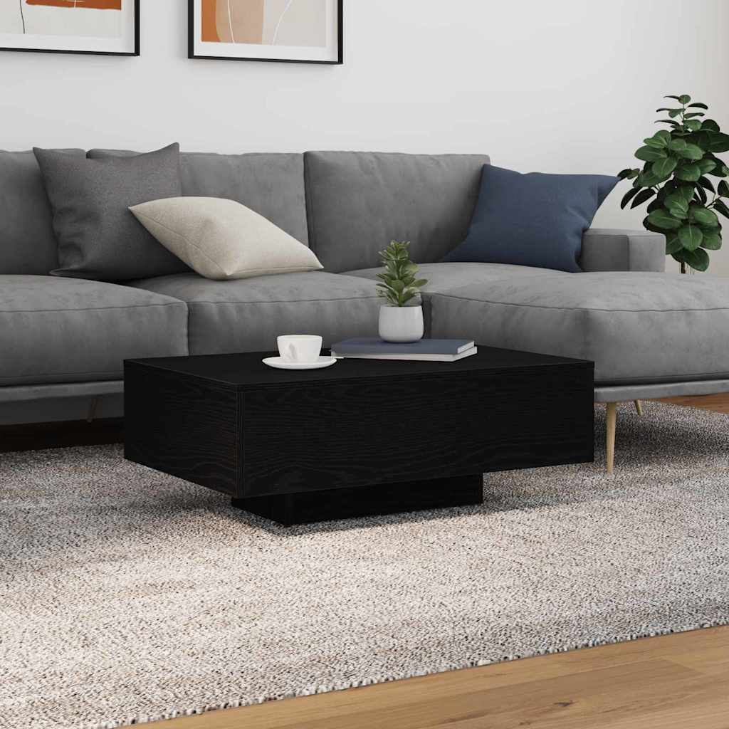 Antique Blue Wood Coffee Table 80 x 80 x 31 cm