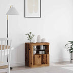 Aparador LED Marrón 60,5 x 37 x 67 cm Madera de ingeniería