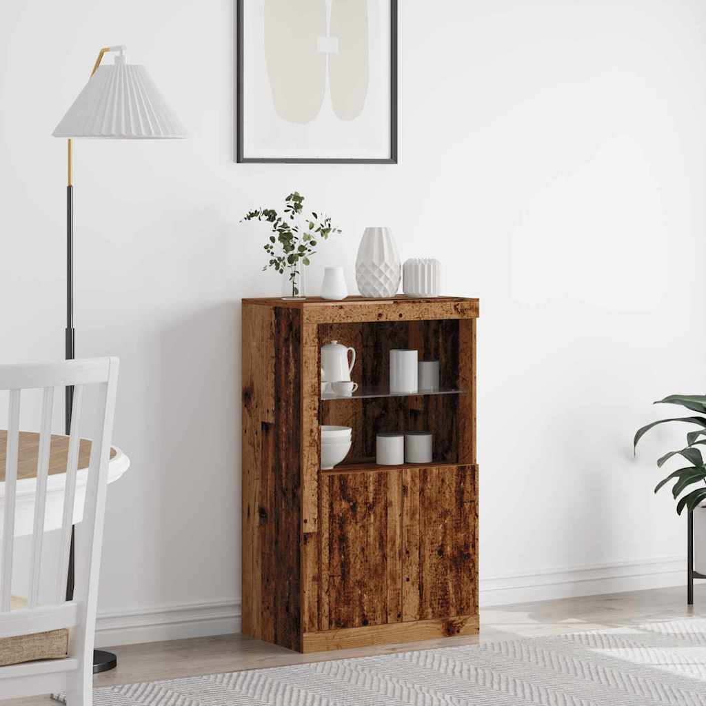 Aparador LED Madera vieja 60,5 x 37 x 100 cm