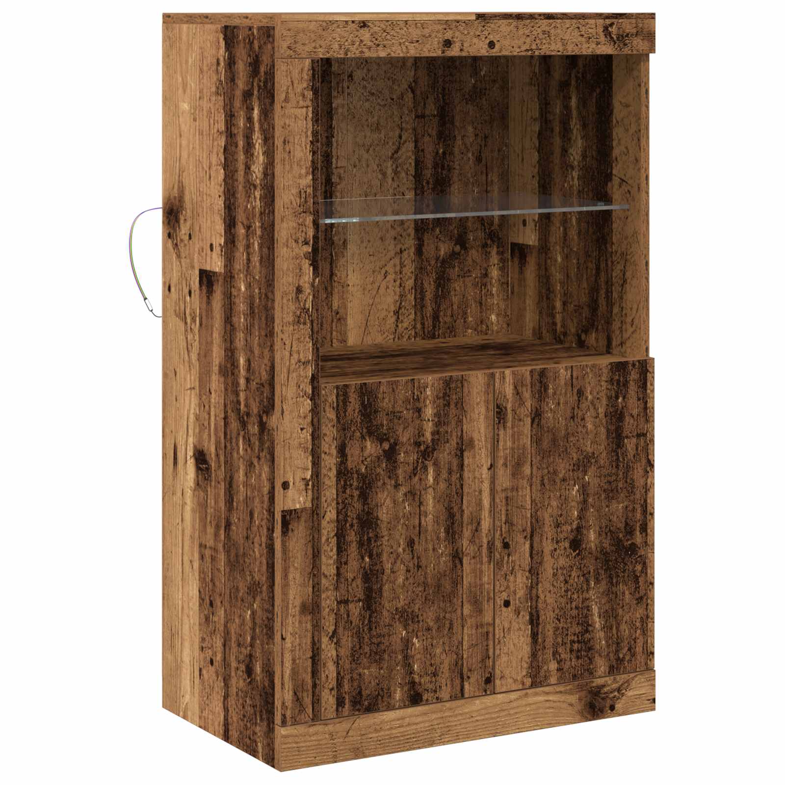 Aparador LED Madera vieja 60,5 x 37 x 100 cm