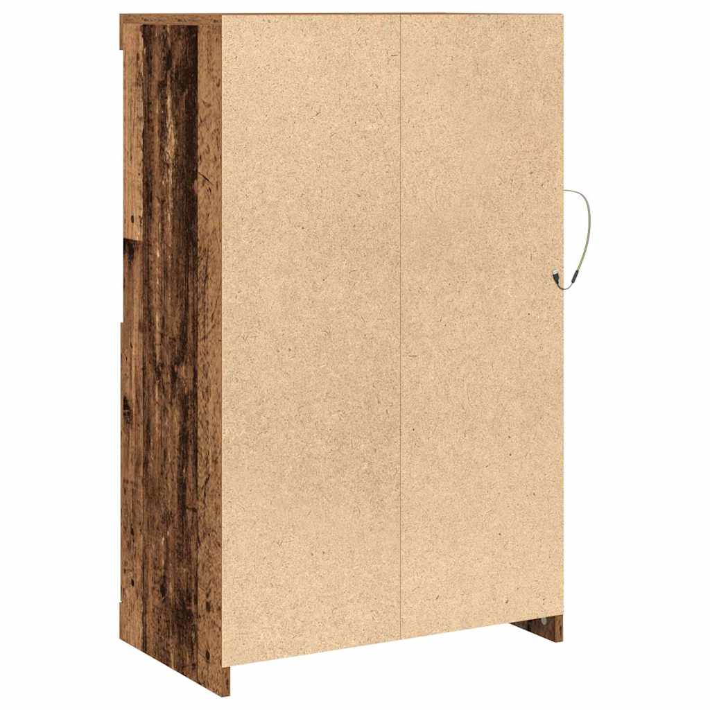 Aparador LED Madera vieja 60,5 x 37 x 100 cm