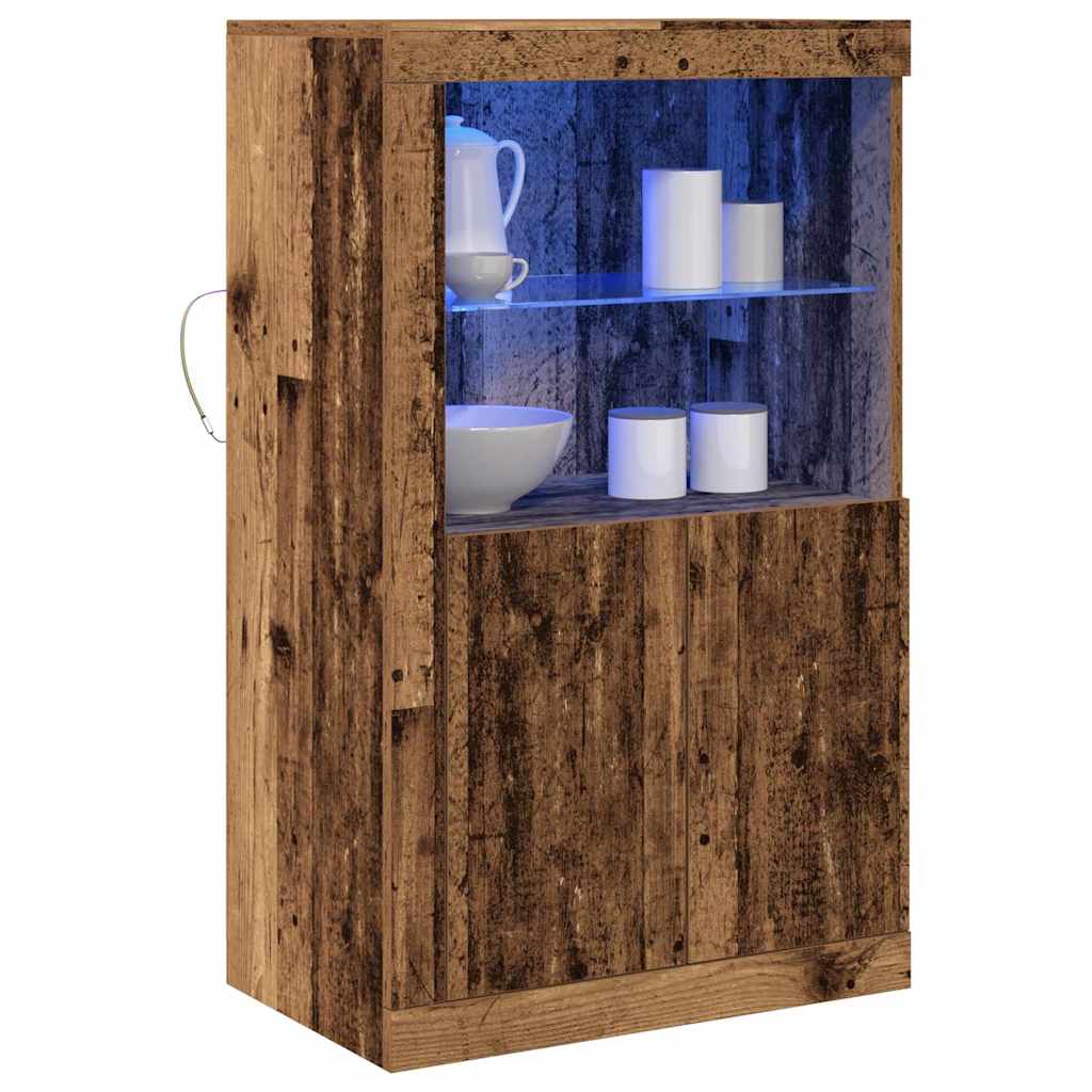 Aparador LED Madera vieja 60,5 x 37 x 100 cm