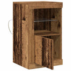 Aparador LED 2 pcs Madera vieja 41 x 37 x 67 cm