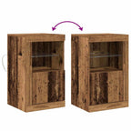 Aparador LED 2 pcs Madera vieja 41 x 37 x 67 cm