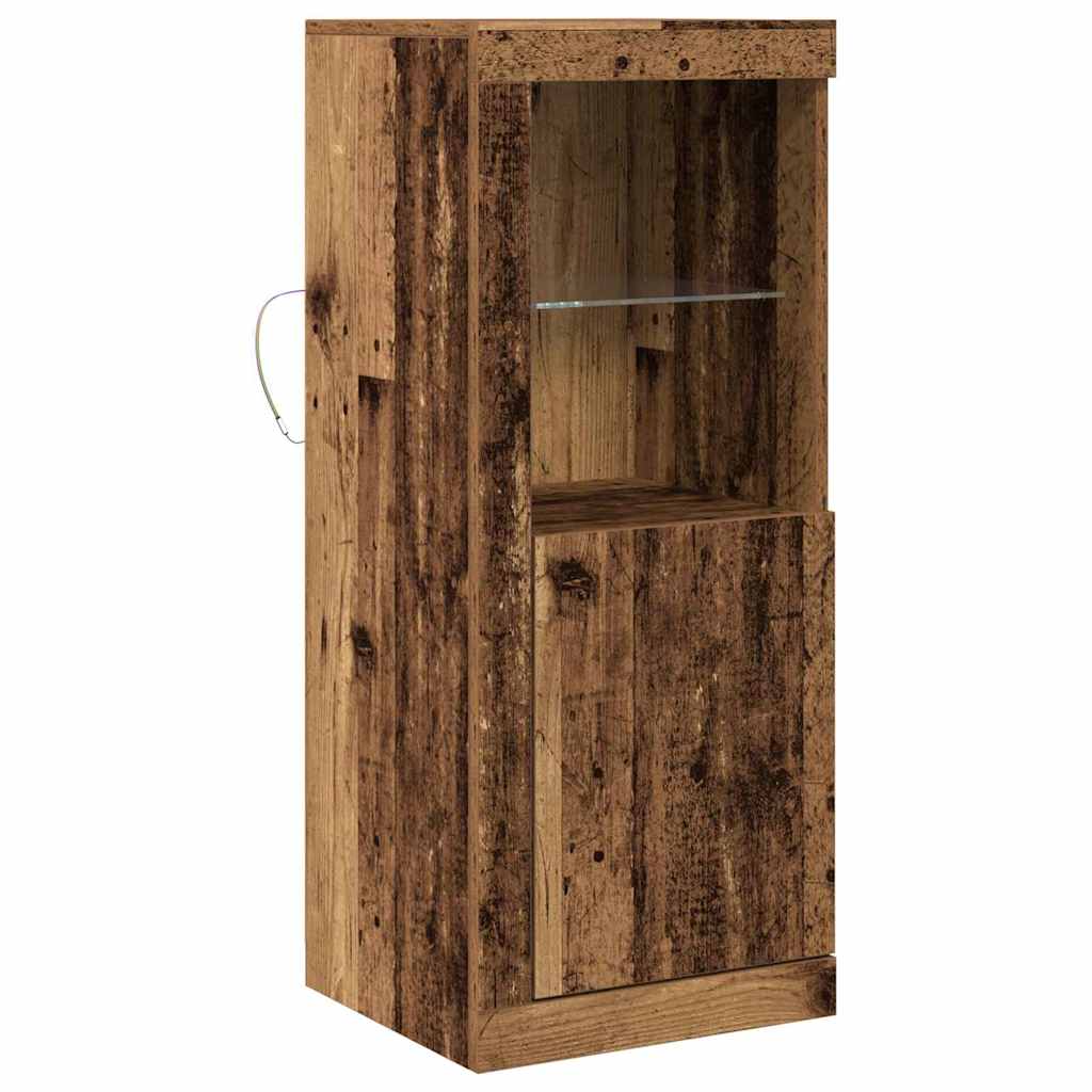 Aparador LED Marrón 41 x 37 x 100 cm Madera de ingeniería