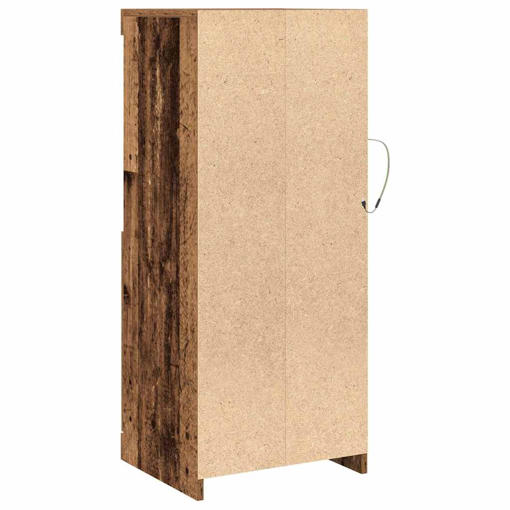 Aparador LED Marrón 41 x 37 x 100 cm Madera de ingeniería