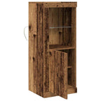Aparador LED Marrón 41 x 37 x 100 cm Madera de ingeniería