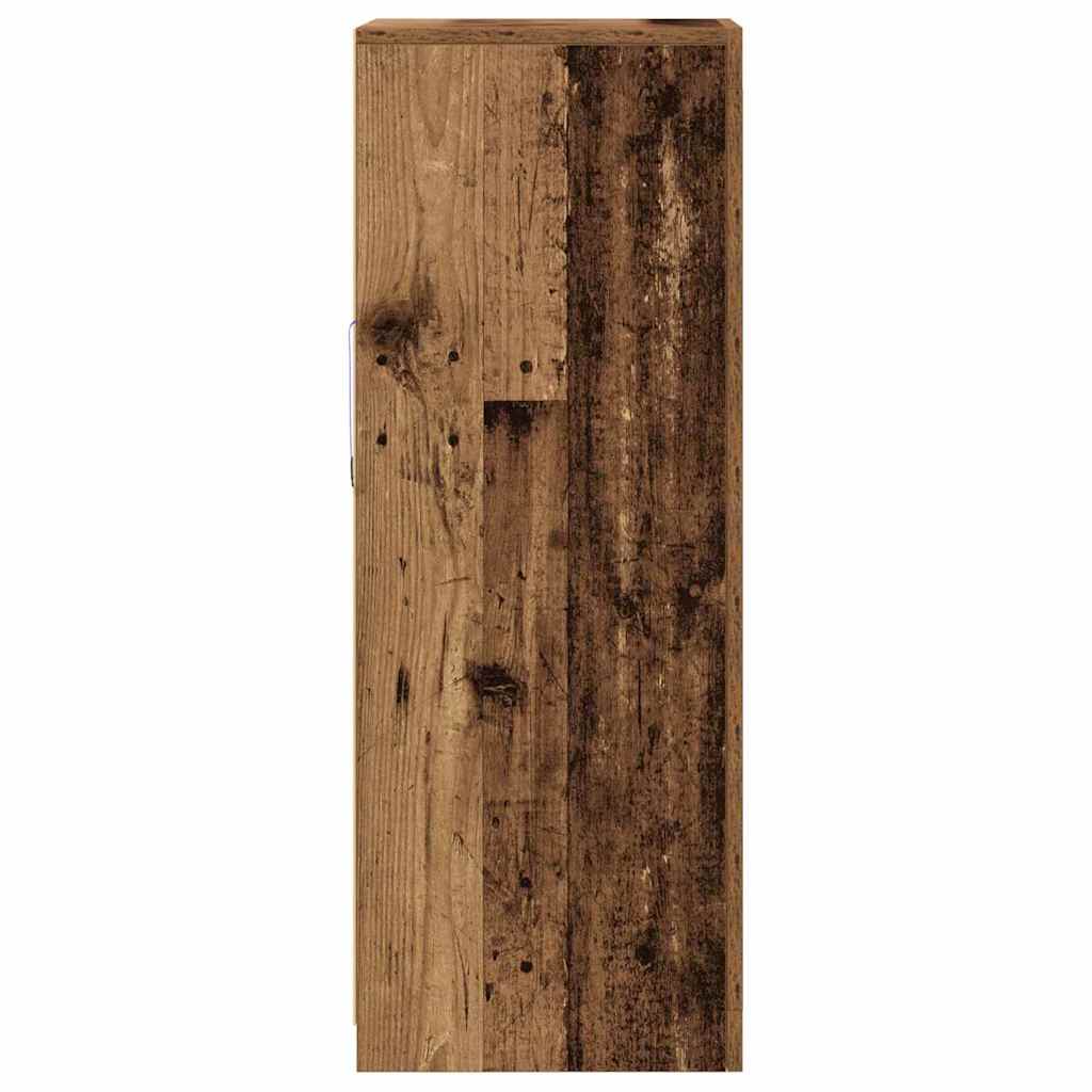 Aparador LED Marrón 41 x 37 x 100 cm Madera de ingeniería