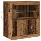 Aparador LED Marrón 60,5 x 37 x 67 cm Madera de ingeniería