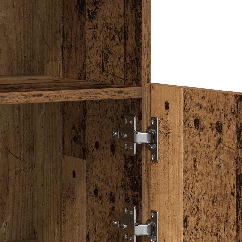 Aparador LED Marrón 81 x 37 x 66,5 cm Madera de ingeniería