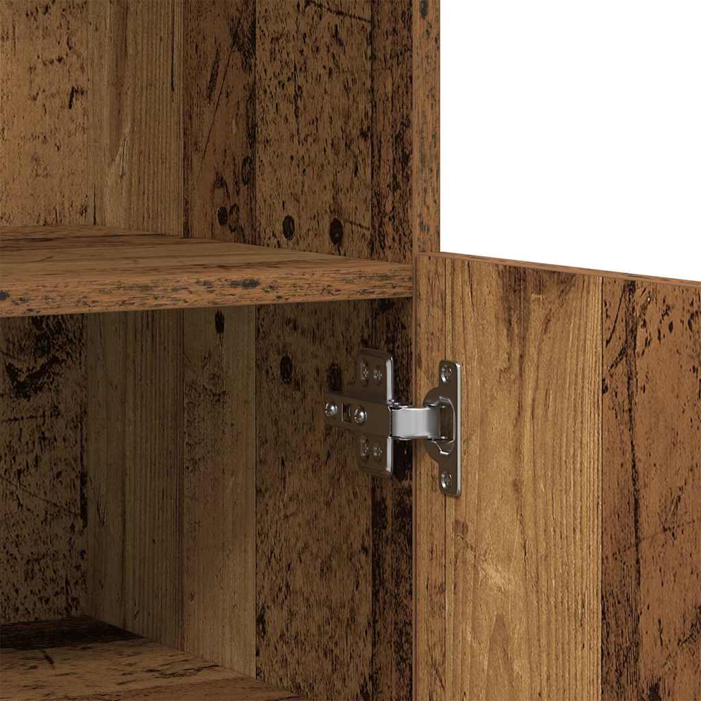 Aparador LED Marrón 60 x 37 x 100 cm Madera de ingeniería
