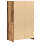 Aparador LED Marrón 60 x 37 x 100 cm Madera de ingeniería